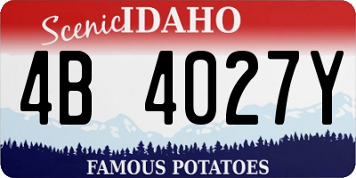 ID license plate 4B4027Y