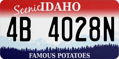 ID license plate 4B4028N