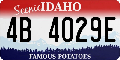 ID license plate 4B4029E