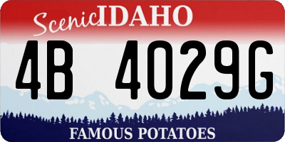 ID license plate 4B4029G