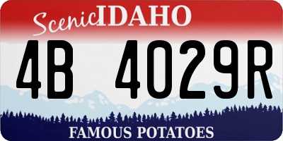 ID license plate 4B4029R