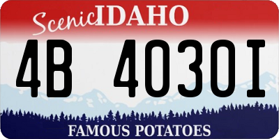 ID license plate 4B4030I