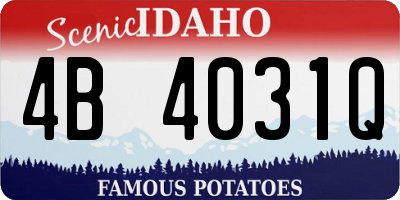 ID license plate 4B4031Q