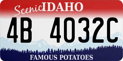 ID license plate 4B4032C