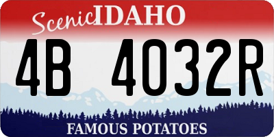 ID license plate 4B4032R