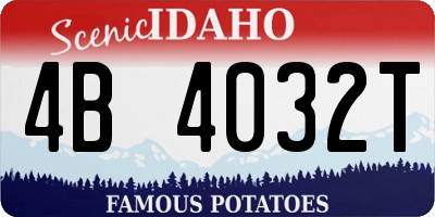 ID license plate 4B4032T