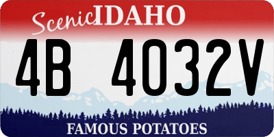 ID license plate 4B4032V