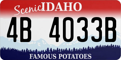 ID license plate 4B4033B