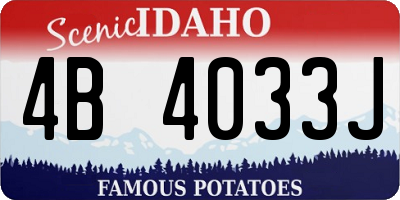 ID license plate 4B4033J