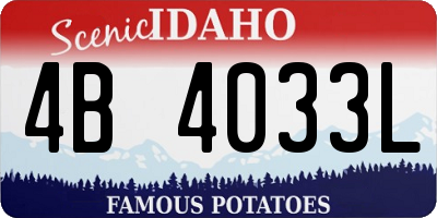 ID license plate 4B4033L