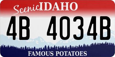 ID license plate 4B4034B