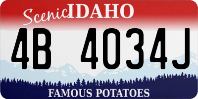 ID license plate 4B4034J