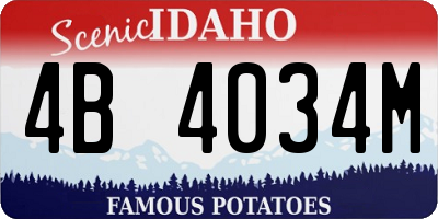 ID license plate 4B4034M