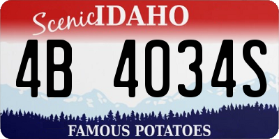 ID license plate 4B4034S