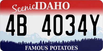 ID license plate 4B4034Y