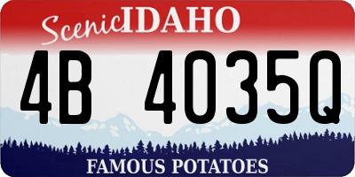 ID license plate 4B4035Q