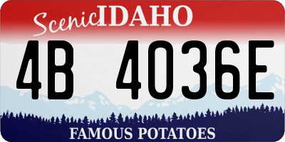 ID license plate 4B4036E