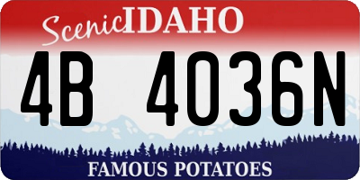 ID license plate 4B4036N