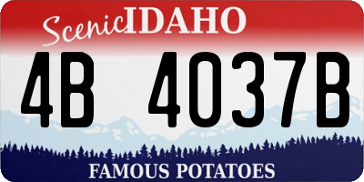 ID license plate 4B4037B