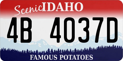 ID license plate 4B4037D