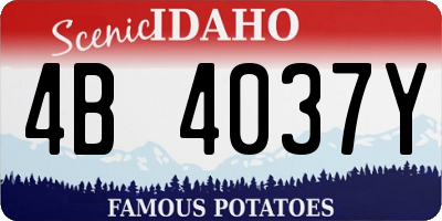 ID license plate 4B4037Y