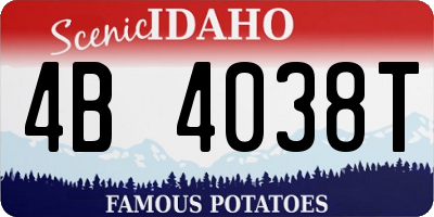 ID license plate 4B4038T
