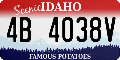 ID license plate 4B4038V