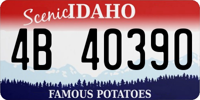 ID license plate 4B4039O