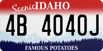 ID license plate 4B4040J