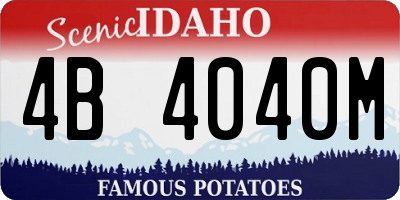 ID license plate 4B4040M