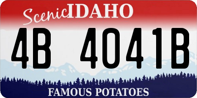 ID license plate 4B4041B