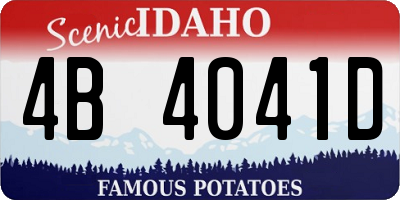 ID license plate 4B4041D