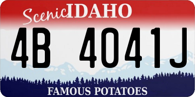 ID license plate 4B4041J