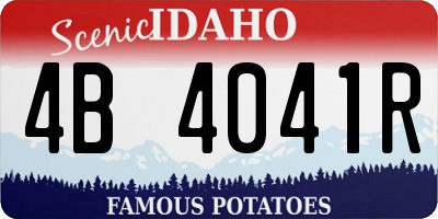 ID license plate 4B4041R