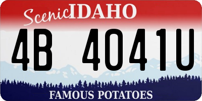 ID license plate 4B4041U