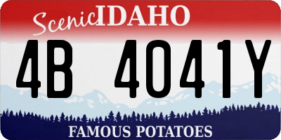 ID license plate 4B4041Y