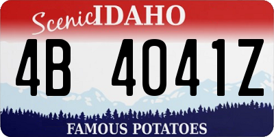 ID license plate 4B4041Z