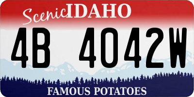 ID license plate 4B4042W