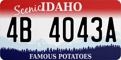ID license plate 4B4043A