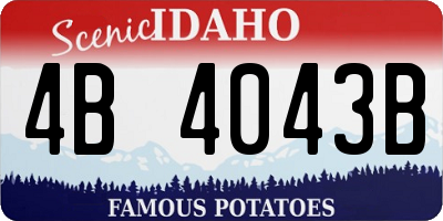 ID license plate 4B4043B