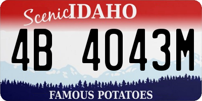 ID license plate 4B4043M