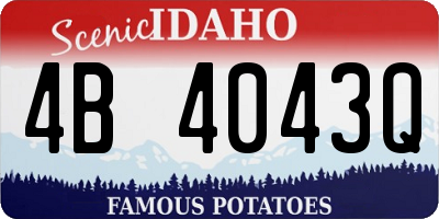 ID license plate 4B4043Q