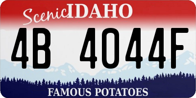 ID license plate 4B4044F
