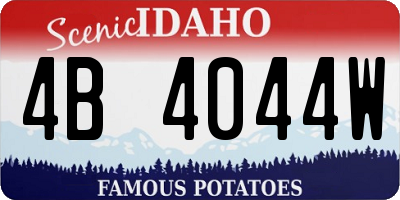 ID license plate 4B4044W