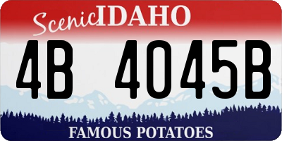 ID license plate 4B4045B