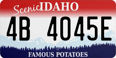 ID license plate 4B4045E