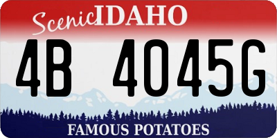 ID license plate 4B4045G