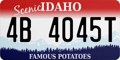 ID license plate 4B4045T