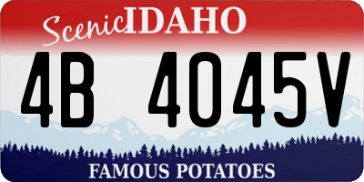 ID license plate 4B4045V