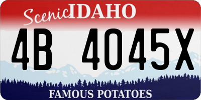 ID license plate 4B4045X